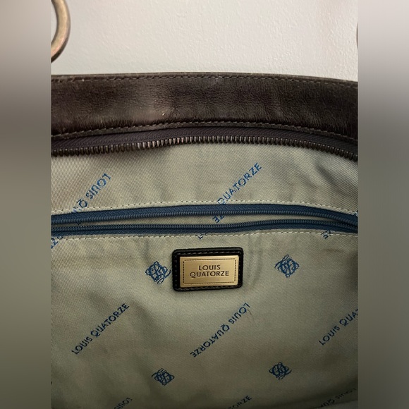 Louis Quatorze Leather Bag - chocolate brown color (Used) - Picture 4 of 6